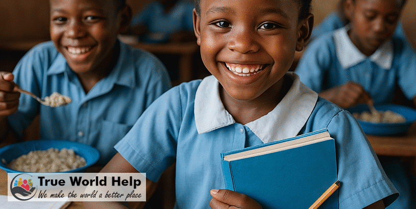 Miriam, an eight-year-old pupil from Kanyaluo Primary School